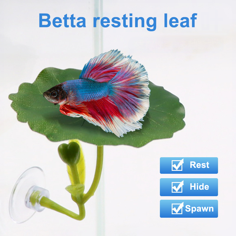 Betta Fish Tank - (Ce14)1/5PC Zielona Hamak z Liśćmi dla